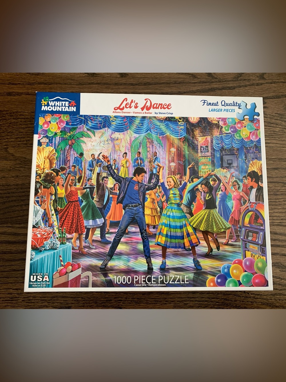 White Mountain Let's Dance Puzzle - Vibrant Multicolor Party Scene